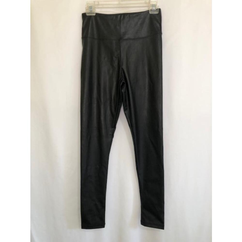 Saints 21 Black stretch faux leather skinny pants legging size small (26w X 28L)